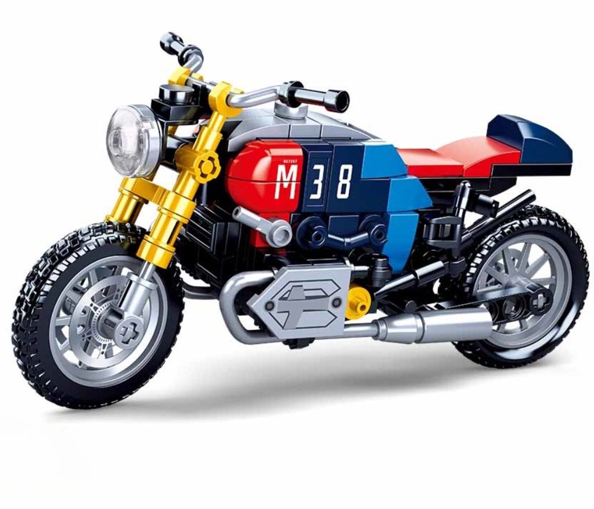   - Café Racer Motorfiets incl. display | City icons speed champions modelbouw | Classic creator f1 motorcycle bouwpakket | Technische educatief motor speelgoed voor kinderen & volwassenen | Bouwdoos met 197 bouwstenen